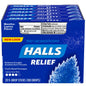 Halls Menthol Cough Drops in a 20 count package, respiratory care product with soothing menthol flavor, by Pasteur Pharmacy.