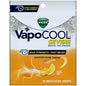Vicks Vapo Cool Severe Medicated Lozenges in Honey Lemon Chill flavor, 45 drops, soothing sore throat and cough relief.