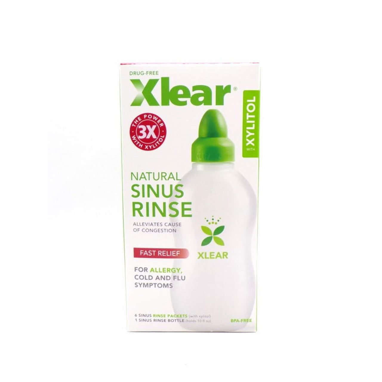 Xlear Sinus Care Rinse Kit with Xylitol from Pasteur Pharmacy, natural relief for sinus congestion and respiratory care.
