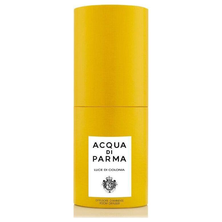 Acqua Di Parma Luce Di Colonia room diffuser in a 180ml bottle, elegant design with floral and citrus scent elements.