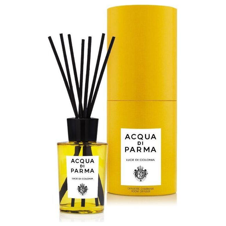 Acqua Di Parma Luce Di Colonia room diffuser in a 180ml bottle with a sleek design, suitable for home fragrance.