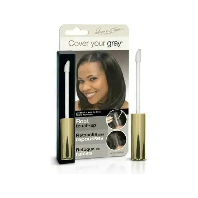 Irene Gari Cover Your Gray root touch-up for women in black, 0.25 oz, natural-looking hair color for quick gray coverage.