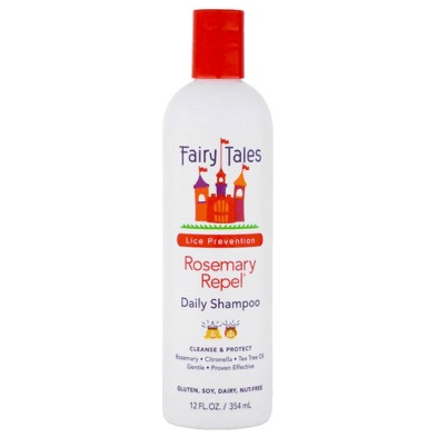 Fairy Tales Rosemary Repel Shampoo in a 12 fl oz bottle, designed to help repel lice with natural rosemary ingredients.