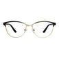 Black Cateye LX19009 Rx eyeglasses with a sleek, stylish frame, designed for comfortable vision correction.