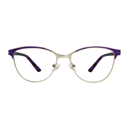 Black Cateye LX19009 Rx eyeglasses with sleek frame and clear lenses, designed for stylish vision correction.