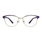 Black Cateye LX19009 Rx eyeglasses with sleek frame and clear lenses, designed for stylish vision correction.