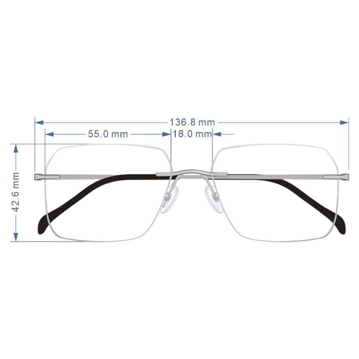 Black TiRag Rx eyeglasses with rectangular frames and clear lenses, designed for everyday wear.