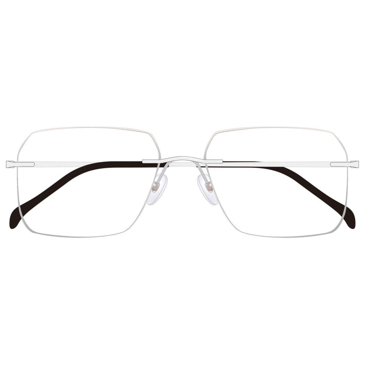 Black TiRag Rx eyeglasses with rectangular frames from Pasteur Pharmacy, displayed on a white background.