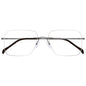 Black TiRag Rx eyeglasses with rectangular frames from Pasteur Pharmacy, featuring clear lenses and a sleek design.
