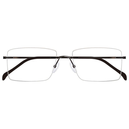 Black TiRak Rx eyeglasses with sleek frames, designed for comfort and style, by Pasteur Pharmacy.