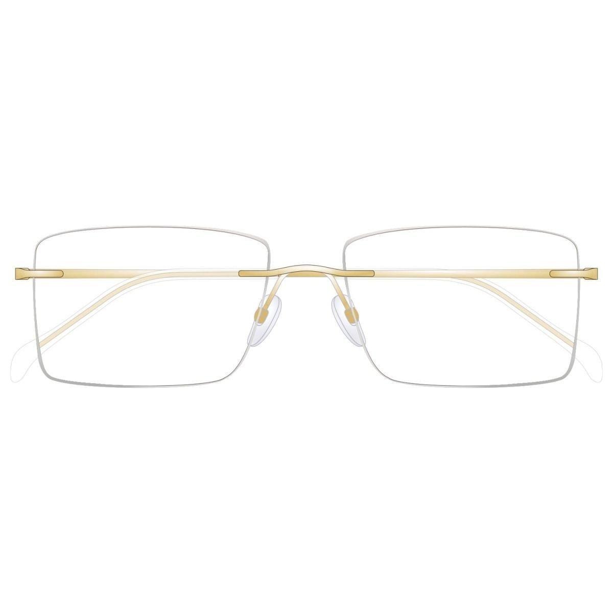 Black TiRak Rx eyeglasses with rectangular frames and clear lenses, stylish and lightweight design from Pasteur Pharmacy.