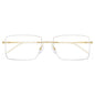Black TiRak Rx eyeglasses with rectangular frames and clear lenses, stylish and lightweight design from Pasteur Pharmacy.