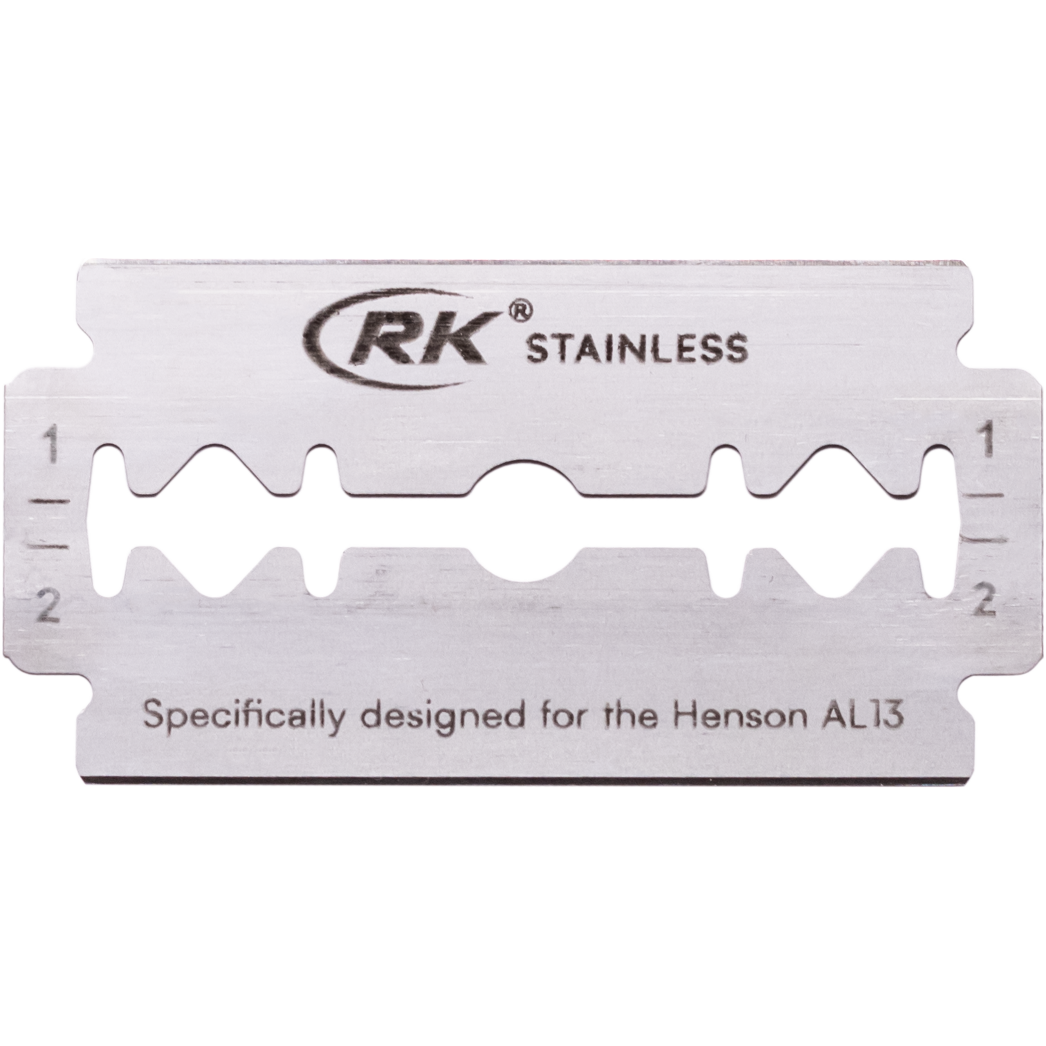 Henson Shaving AL13-V2 Medium Safety Razor with aircraft aluminum handle, designed for a precise and smooth shave.