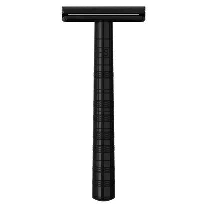 Henson Shaving AL13-V2 medium safety razor with aircraft aluminum handle, designed for a smooth shave and durability.