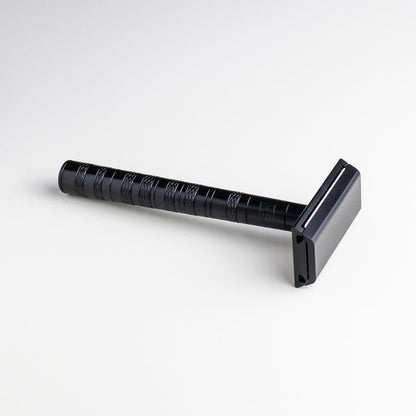 Henson Shaving AL13-V2 medium safety razor with aircraft aluminum handle, designed for a smooth, close shave.