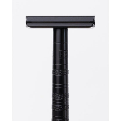 Henson Shaving AL13-V2 mild safety razor with aircraft aluminum handle, designed for close, gentle shaving.