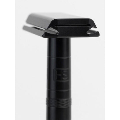 Henson Shaving AL13-V2 mild safety razor with aircraft aluminum handle, designed for a smooth shave.