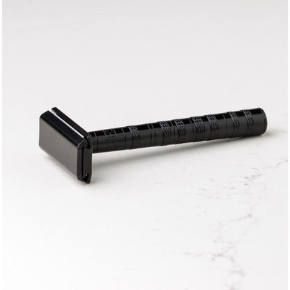 Henson Shaving AL13-V2 mild safety razor with aircraft aluminum handle, designed for smooth, comfortable shaving.