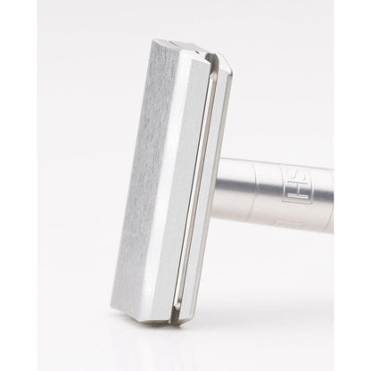 Henson Shaving AL13-V2 Mild Safety Razor with aircraft aluminum handle, designed for a smooth, comfortable shave.
