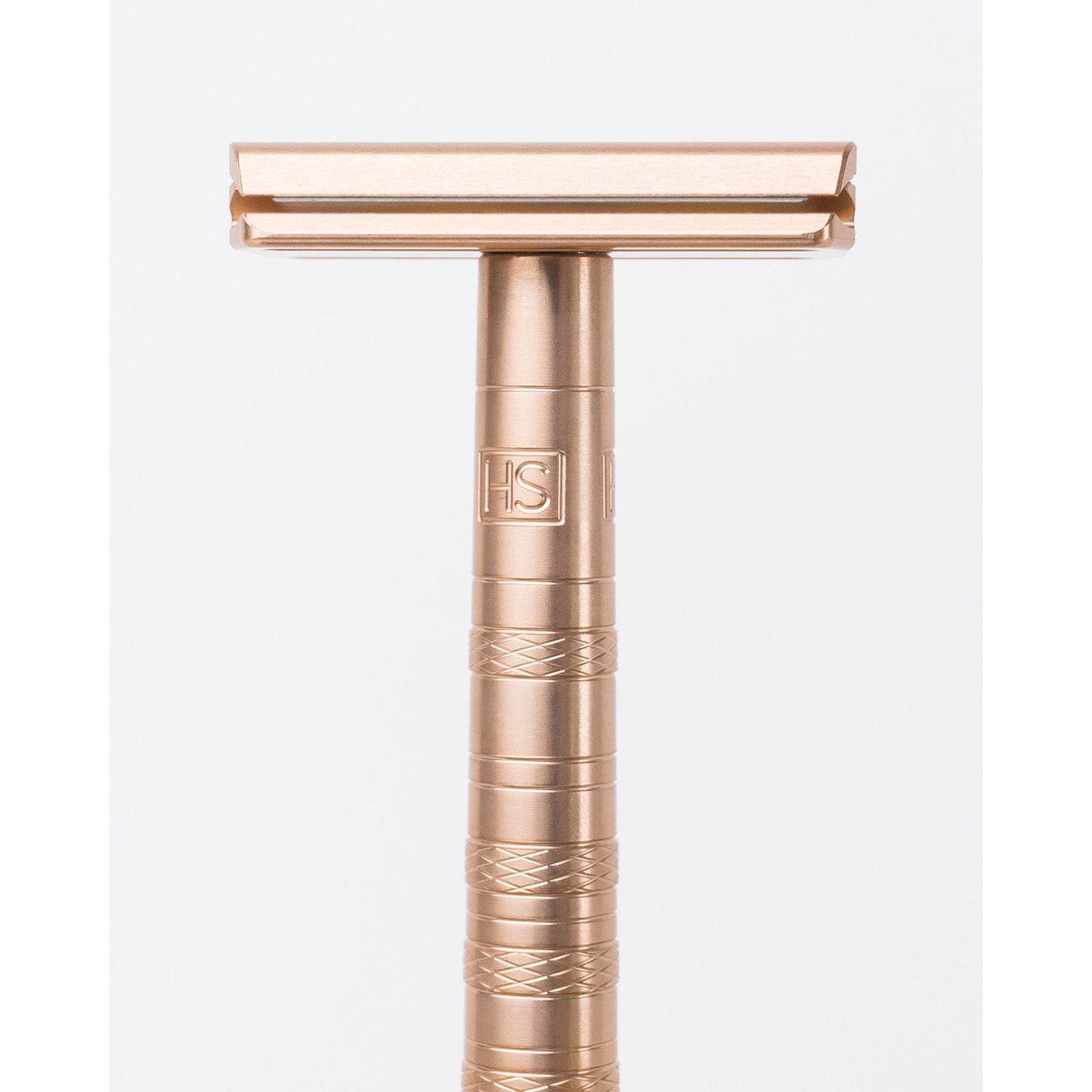 Henson Shaving AL13-V2 Mild Safety Razor with aircraft aluminum handle, designed for a close, comfortable shave.