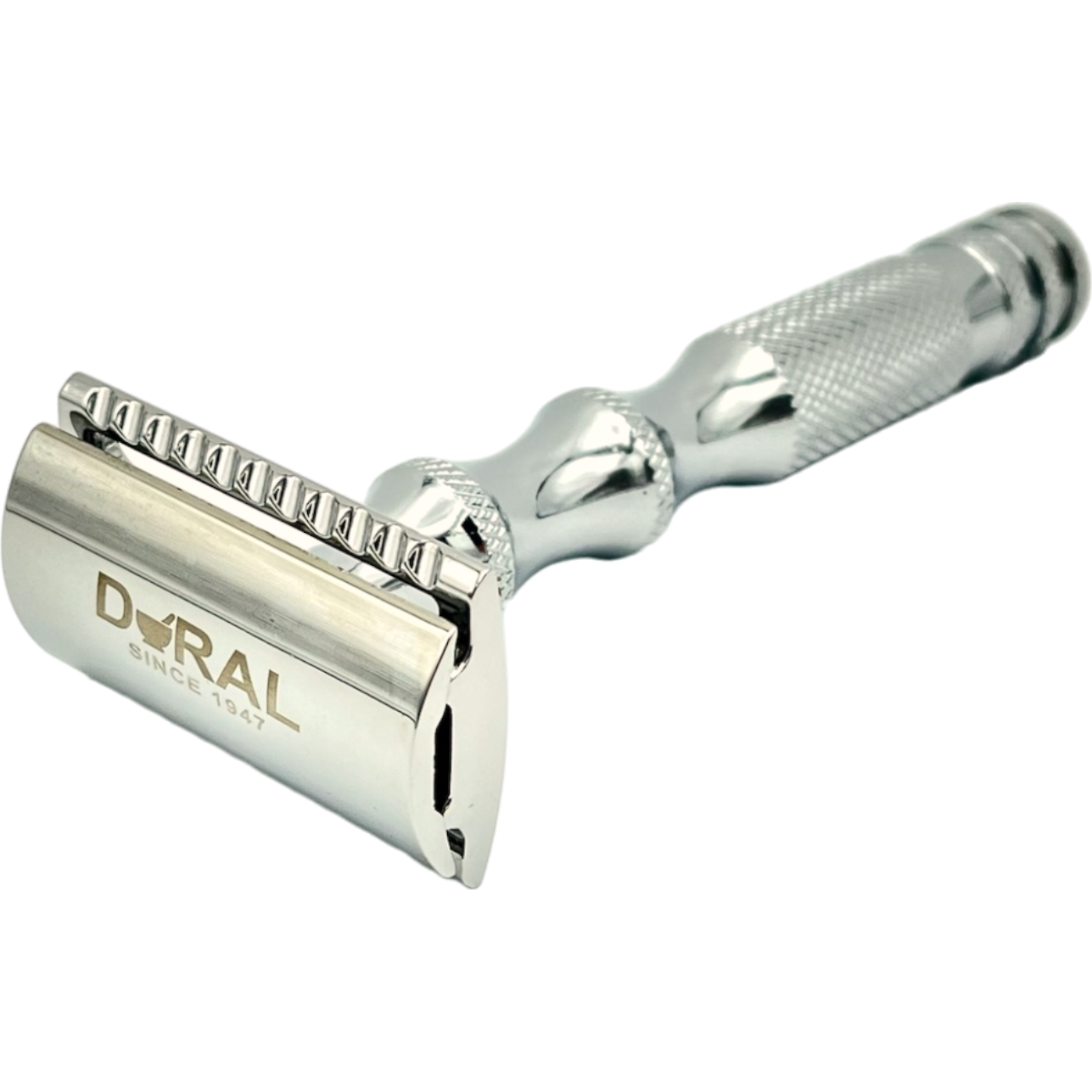 Dural Bronze Stanway double edge safety razor with pouch by Pasteur Pharmacy, featuring a bronze finish and classic design.