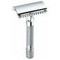 Merkur 33C Classic Safety Razor with stainless steel handle and double-edged blade for a close shave.