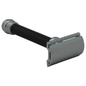 Merkur 38C Safety Razor with black barber pole handle, double-edge blade, showcasing the classic design and sturdy construction.