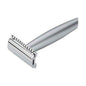 Merkur Double Edge Safety Razor with matte chrome handle, classic design ideal for a close, comfortable shave.