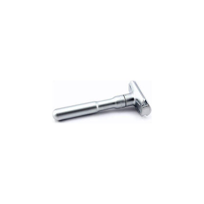 Merkur Futur adjustable safety razor with satin finish in gift tin, includes blades, crafted for a close, comfortable shave.
