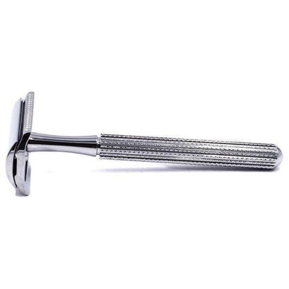 Parker 78R-CH Chrome Safety Razor with a polished chrome finish, featuring a classic safety razor design for precise shaving.