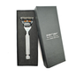 Chrome Parker Safety Razor CHRFUS with polished handle and safety guard, ideal for close, smooth shaving.