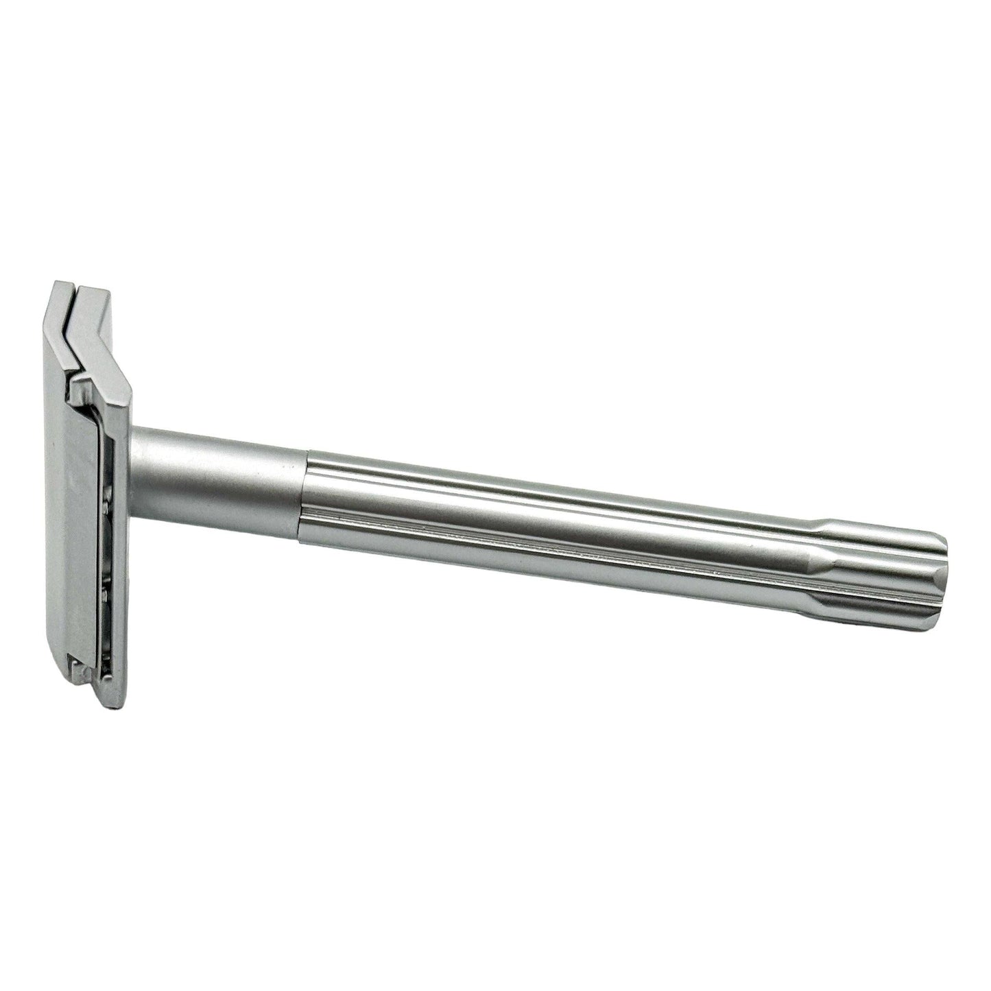 Parker SoloEdge single edge safety razor with black handle and metal head, designed for a close, smooth shave.