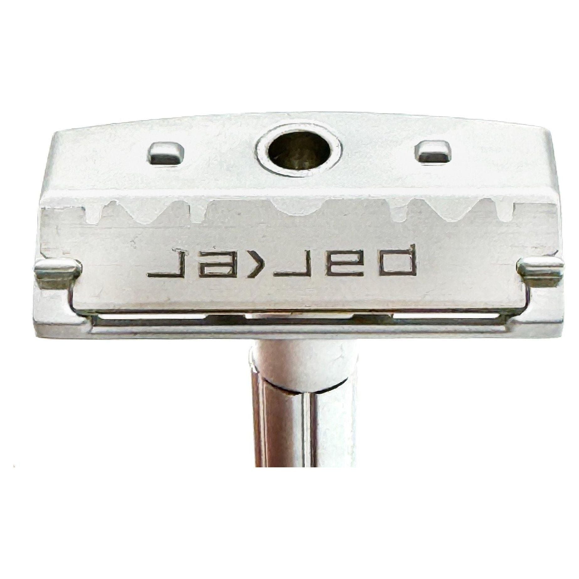 Parker SoloEdge single edge safety razor with stainless steel handle and sleek design for a close, smooth shave.