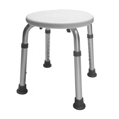 Round adjustable bath tub stool from Pasteur Pharmacy, designed for safety and support during bathing.
