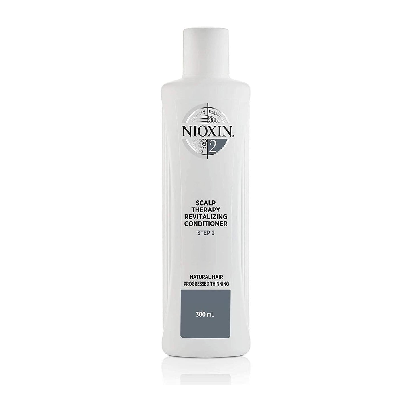 Nioxin System 2 Scalp Therapy Conditioner in a 10.1 fl oz bottle, designed to nourish and strengthen thinning hair.
