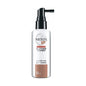 Nioxin System 3 Scalp Treatment 3.4 oz bottle, designed for thinning hair and scalp health, with a clear label and pump dispenser.