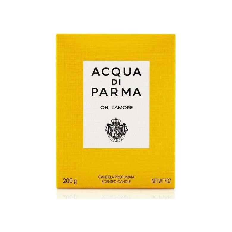 Acqua Di Parma Oh, L'Amore scented candle in 200g jar, featuring elegant packaging and a luxurious fragrance.