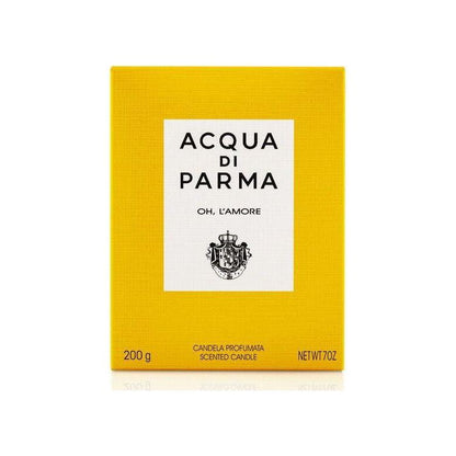 Acqua Di Parma Oh, L'Amore scented candle in 200g jar, featuring elegant packaging and a luxurious fragrance.
