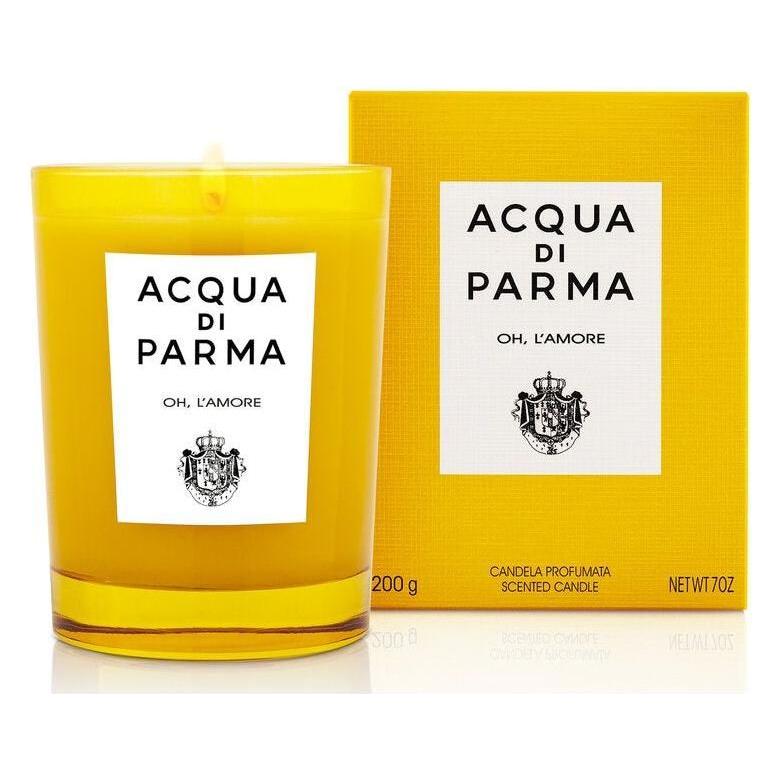 Acqua Di Parma Oh, L'Amore scented candle in a 200g jar, elegant design with a warm, inviting glow.