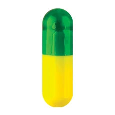 Coni-Snap® Size 3 hard gelatin capsules in grey and yellow, scientific laboratory use, 10,000 count, by Pasteur Pharmacy.