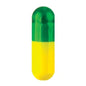 Coni-Snap® Size 3 hard gelatin capsules in grey and yellow, scientific laboratory use, 10,000 count, by Pasteur Pharmacy.