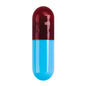 Empty hard gelatin capsules Coni-Snap #3 with maroon body and blue cap for science and laboratory use, 1000 pack.