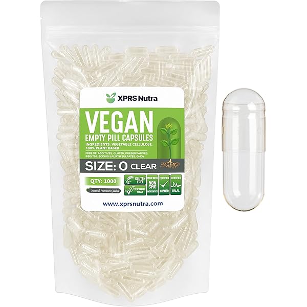 Clear vegetarian capsules size 3 from Pasteur Pharmacy, 1,000 count, ideal for supplement or laboratory use