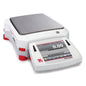 Ohaus Explorer Precision Balance with 6200g capacity and 0.1g readability, used in science laboratories for accurate weight measurements.