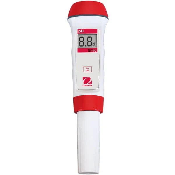 OHAUS pH Pen Meter by Pasteur Pharmacy with 0.1 pH resolution, used for precise pH measurement in science and laboratory settings.