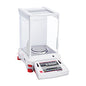 OHAUS Pioneer Analytical Balance 220g x 0.0001g with internal calibration, used in science and laboratory settings.