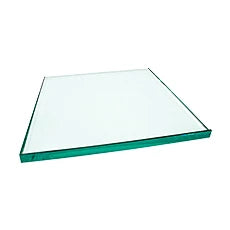 Glass ointment slab from Pasteur Pharmacy, 12x12 inches, science and laboratory use, with a 3/4 inch thickness.