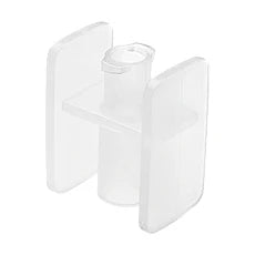 Clear sterile Rapid Fill Luer Adapter for laboratory use, shown in a box containing 25 units, by Pasteur Pharmacy.