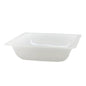 Small white disposable weighing boats for lab use, by Pasteur Pharmacy, shown in a pack of 2500 on a laboratory countertop.