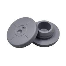 Gray 13mm straight plug stopper made of ultra bromobutyl for science and laboratory use, supplied in a 1000-pack.